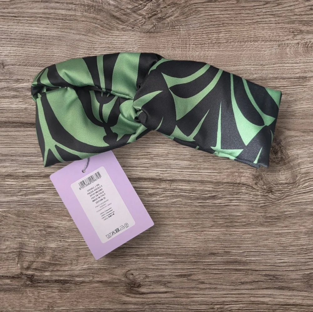 New La DoubleJ Papyrus Green in Silk Twill Palazzo Pants And Pinup Headband - Picture 7 of 8